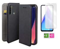 Etui z klapką do XIAOMI REDMI NOTE 8T czarny smart magnet obudowa + szkło