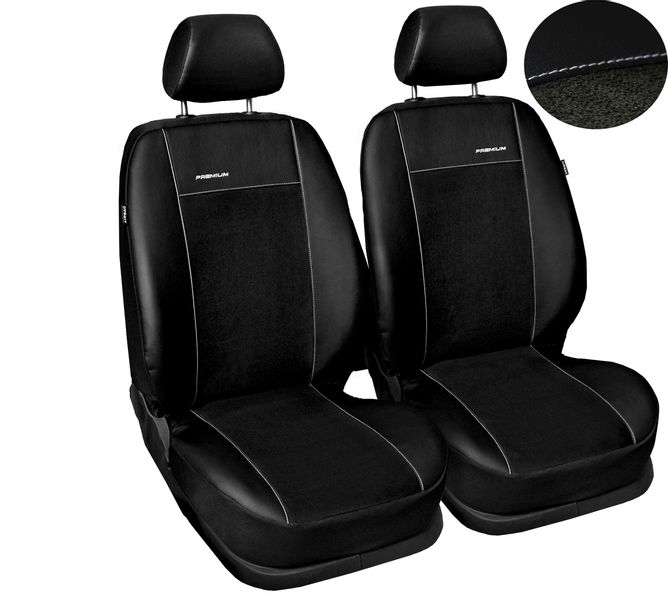 Pokrowce miarowe Premium do Citroen Berlingo II 1+1 2008-2018r. Czarne zdjęcie 1