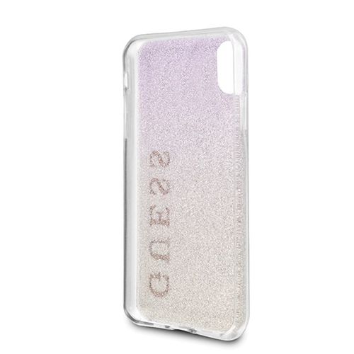 Guess Glitter Gradient - Etui iPhone Xs / X (Gold/Pink) na Arena.pl