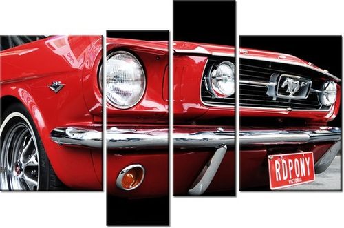 130CM 85 OBRAZ 4 ELEM RED MUSTANG Y ŚCIENNY na Arena.pl