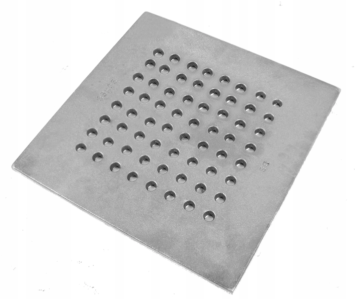 Ruszt żeliwny dziurkowany  do kominka - pieca 35x35 zdjęcie 1