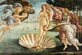 Plakat 91,5x61cm The Birth of Venus, Botticelli Vintage do Salonu