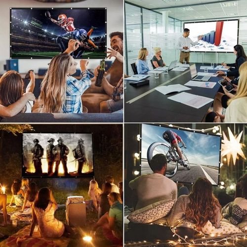 EKRAN PROJEKCYJNY do projektora Rzutnika Przenośny Zwijany 16:9 120 Cali na Arena.pl