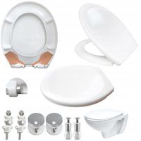 Deska sedesowa wolnoopadająca WC twardy duroplast uniwersalna wypinana kołk