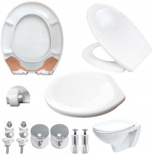 Deska sedesowa wolnoopadająca WC twardy duroplast uniwersalna wypinana kołk na Arena.pl