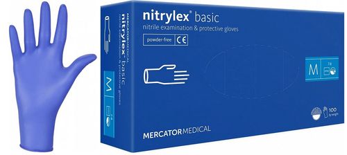 rękawice nitrylowe 100 szt. nitrylex basic dark blue 8-m na Arena.pl