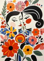 Plakat 40x55cm Kwiatowy Romans