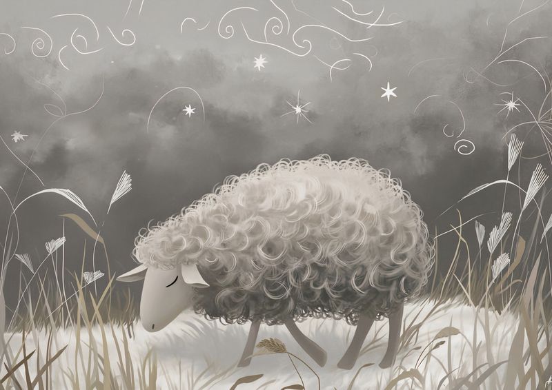 Plakat 29,7x21cm Bujna Owca zdjęcie 1