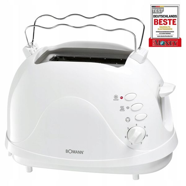 TOSTER NA 2 KROMKI BOMANN TA 879 W CB BIAŁY zdjęcie 2