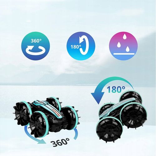 SAMOCHÓD ZDALNIE STEROWANY RC GESTAMI AMFIBIA 2 PILOTY 4x4 360° PŁYWAJĄCY na Arena.pl