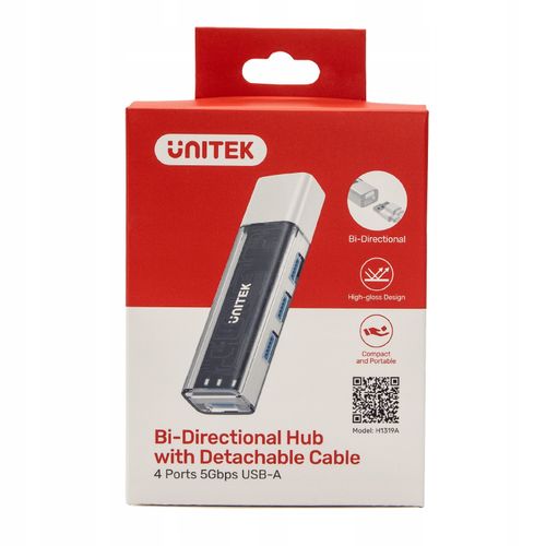 Hub USB Unitek Hub Dwukierunkowy USB-C/USB-A - 4x USB-A na Arena.pl