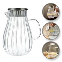 Dzbanek NA NAPOJE wodę sok herbatę do napojów szklany z pokrywką 1,7L