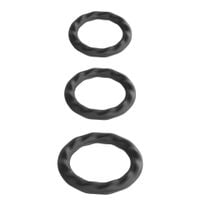 power escorts - br186 - ribbed cockring - 3 pack cockring set