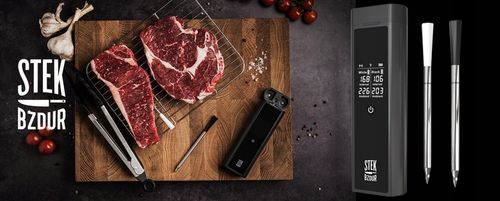 2x Bezprzewodowy Termometr Kuchenny Cyfrowy do Mięsa Steków STEK BZDUR na Arena.pl