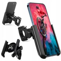 MOCNY ALUMINIOWY UCHWYT ROWEROWY NA TELEFON MOTOCYKL KIEROWNICĘ HULAJNOGĘ