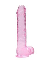 9"" / 23 cm realistic dildo with balls - pink