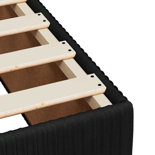 Łóżko kontynentalne z materacem, czarne, aksamit 80x200 cm na Arena.pl