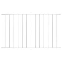 Panel ogrodzeniowy, kryta proszkowo stal, 1,7x0,75 m, biały