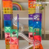 Magnetyczne klocki konstrukcyjne Connetix - kulodrom Ball Run Pack 92 el.