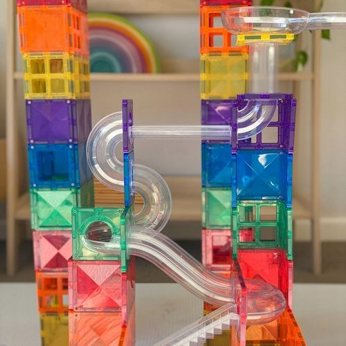 Magnetyczne klocki konstrukcyjne Connetix - kulodrom Ball Run Pack 92 el. na Arena.pl