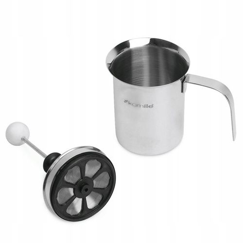 SPIENIACZ DO MLEKA RĘCZNY STALOWY GARNEK UBIJAK 400 ML na Arena.pl