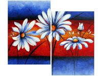 80X70CM POLNE KWIATY DUO OBRAZ