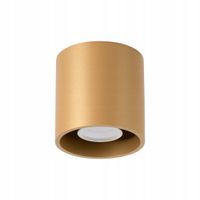 Lampa sufitowa punktowa złota okrągła tuba 10 cm do salonu kuchni Sollux