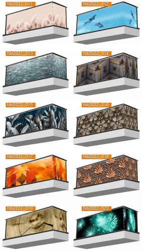 Osłona balkonowa zieleń motywy roślinne liście MATA BALKONOWA OZDOBA BALKON na Arena.pl