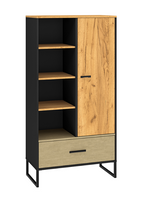 Komoda z Szufladami 4SZ 92cm Craft Złoty + Czarny + Stal Premium COLLEN ML