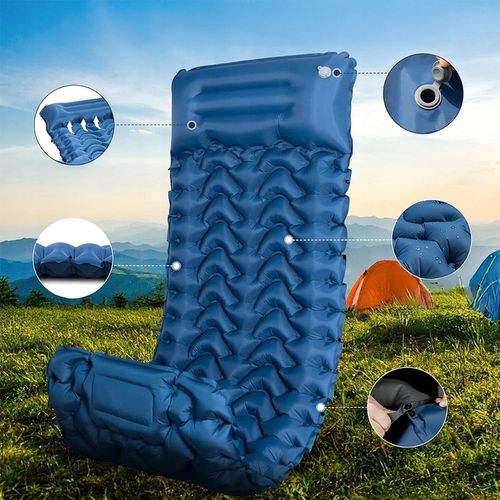 MATA SAMOPOMPUJĄCA MATERAC KARIMATA TURYSTYCZNA Z PODUSZKĄ NAMIOT KEMPINGU na Arena.pl