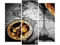 90 80CM OBRAZ T3 ELEM ZABYTKOWA MAPA DRUK ŚCIENNY