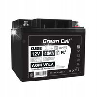 AKUMULATOR AGM VRLA GREEN CELL IP54 12V 40AH ŁODZIE SOLARY WÓZKI INWALIDZ.