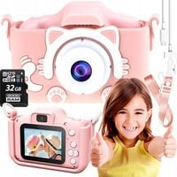 APARAT CYFROWY DLA DZIECI KAMERA GRY + KARTA 32GB