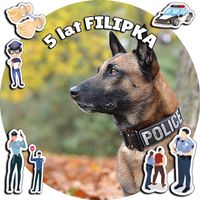 OPŁATEK NA TORT 20CM - POLICJA POLICJANT MUNDUR + IMIĘ + ! 15CM 18CM