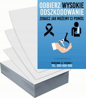 Ulotki A5 reklamowe firmowe 100 szt projekt w cenie ODSZKODOWANIE