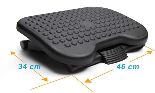 Podnóżek biurowy regulowany czarny EDUARDO na Arena.pl