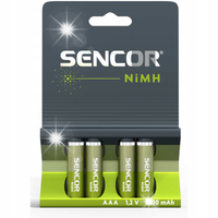 AKUMULATORKI SENCOR SBA HR03 4BP AAA NiMH 1000mAh