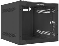 SZAFA RACK 10" 4U 280x310 SZAFKA SERWEROWA WISZĄCA CZARNA DRZWI SZKLANE