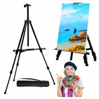 Sztaluga Malarska Aluminiowa 170cm Plenerowa Trójnożna Regulowana Składana