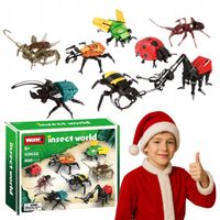 Klocki świat owadów zestaw edukacyjny 8 modeli dla dzieci miłośników natury