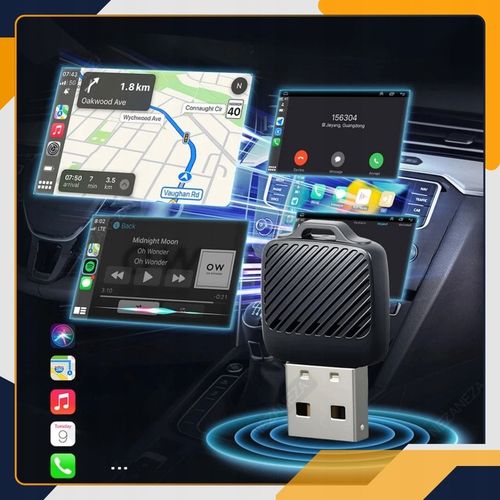 Mini Bezprzewodowy Adapter 2w1 CarPlay Android Auto WiFi Bluetooth na Arena.pl
