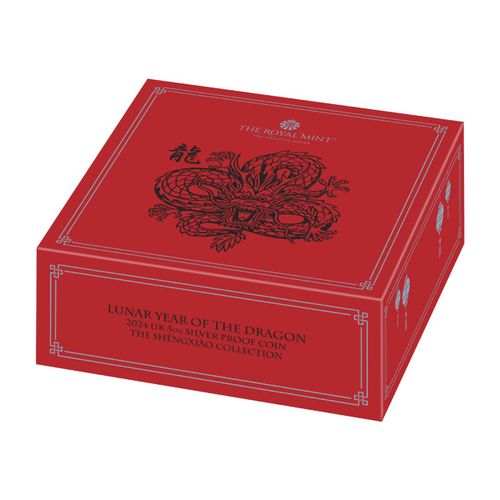 Royal Mint Lunar: Rok Smoka 5 uncji Srebra 2024 Proof na Arena.pl