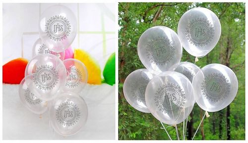 BALONY KOMUNIJNE x10 XXL dekoracja na pierwszą komunię komunia święta białe na Arena.pl