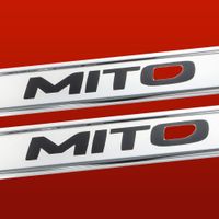 Listwa progowa ALFA ROMEO MITO Stal nierdzewna 304 połysk z czarnymi litera