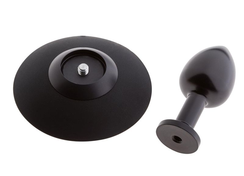 Malesation Alu-Plug With Suction Cup Small, Black zdjęcie 3