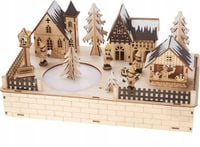 Drewniana dekoracja świąteczna led HGD 35x19,5x17 cm