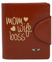 Portfel DLA MAMY portmonetka skórzana TWÓJ NAPIS