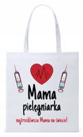 Dla Mamy Mamusi Prezent Torba Eco Biała Shopper Z Nadrukiem Ze Zdjęciem