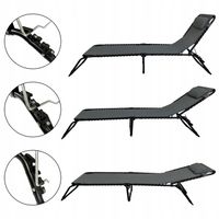 LEŻAK SKŁADANY OGRODOWY ŁÓŻKO POLOWE Z PODUSZKĄ TURYSTYCZNE RELAX C. SZARY