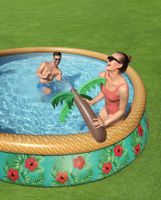basenik rozporowy z natryskiem dla dzieci tropikalny 457x84cm 15ft bestway